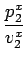 $\displaystyle {\frac{{p_2^x}}{{v_2^x}}}$