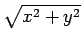 $ \sqrt{{x^2+y^2}}$