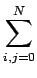 $\displaystyle \sum_{{i,j=0}}^{N}$